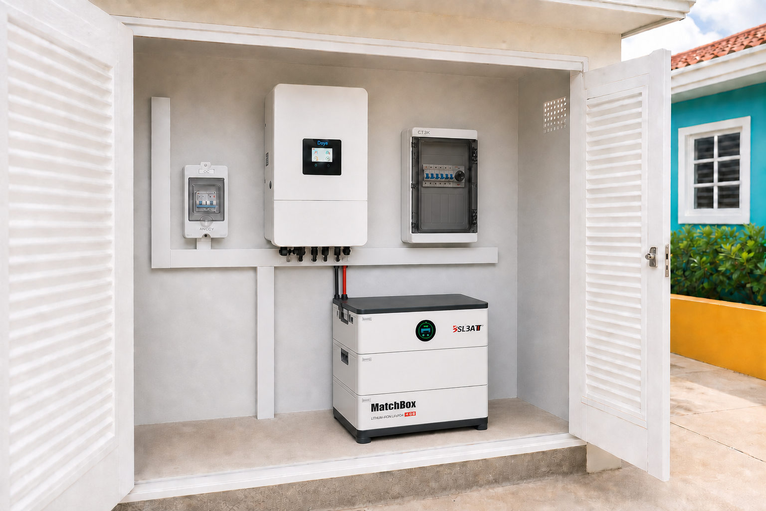 Goedgekeurde Deye-installatie met BSL stackable batterijen
